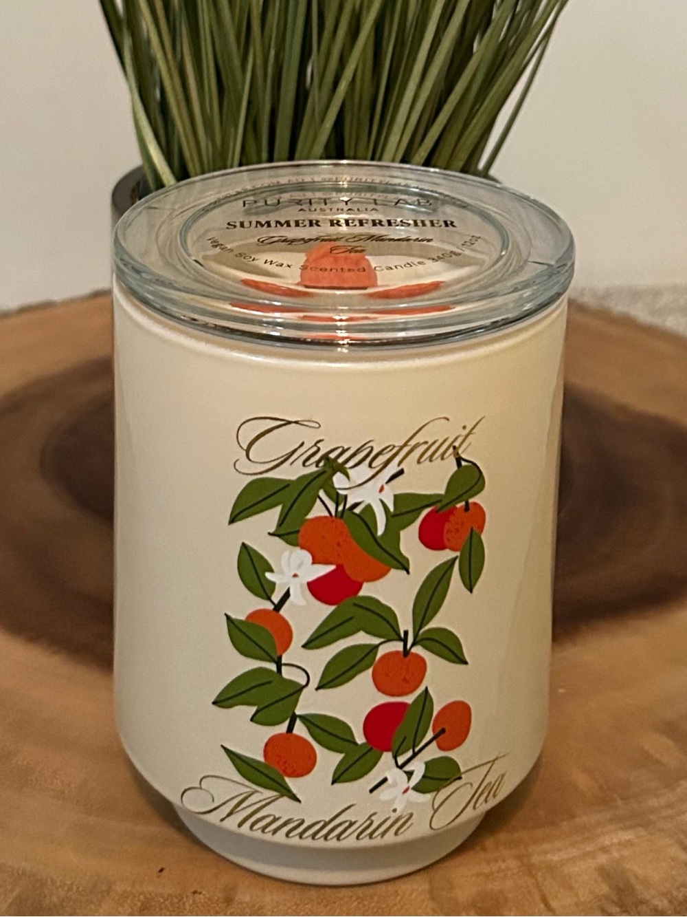 Purity Lab Australia Summer Refresher Grapefruit Mandarin Tea Vegan Soy Candle